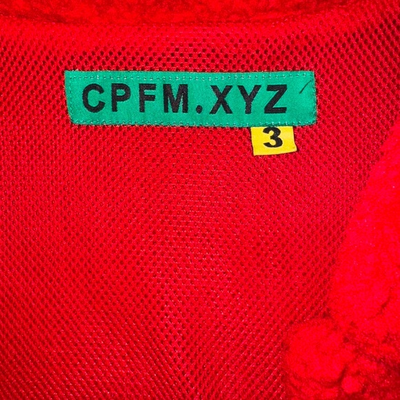 CPFM Red Fleece Jacket with Smiley Patches - Picture 4 of 5